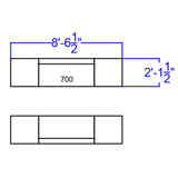 English Elm Commercial Grade Series LeatherSoft Reception Configuration, 6 Pieces