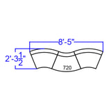 English Elm Commercial Grade Series LeatherSoft Reception Configuration, 3 Pieces