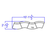 English Elm Commercial Grade Series LeatherSoft Reception Configuration, 4 Pieces