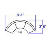 English Elm Commercial Grade Series LeatherSoft Reception Configuration, 3 Pieces