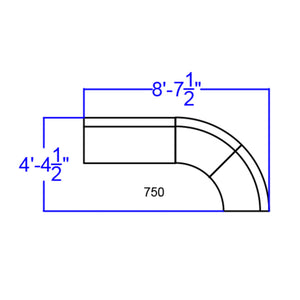 English Elm Commercial Grade Series LeatherSoft Reception Configuration, 3 Pieces