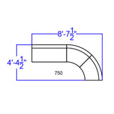 English Elm Commercial Grade Series LeatherSoft Reception Configuration, 3 Pieces