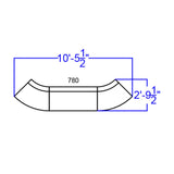 English Elm Commercial Grade Series LeatherSoft Reception Configuration, 3 Pieces