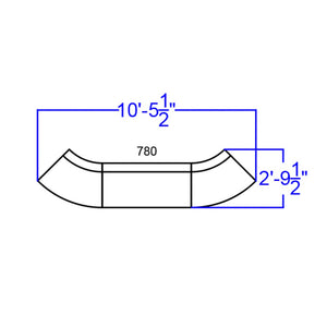 English Elm Commercial Grade Series LeatherSoft Reception Configuration, 3 Pieces