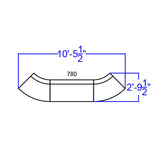 English Elm Commercial Grade Series LeatherSoft Reception Configuration, 3 Pieces