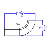 English Elm Commercial Grade Series LeatherSoft Reception Configuration, 3 Pieces