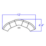 English Elm Commercial Grade Series LeatherSoft Reception Configuration, 5 Pieces