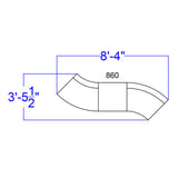 English Elm Commercial Grade Series LeatherSoft Reception Configuration, 4 Pieces