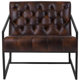 English Elm Commercial Grade Series LeatherSoft Tufted Lounge Chair