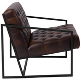 English Elm Commercial Grade Series LeatherSoft Tufted Lounge Chair