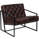 English Elm Commercial Grade Series LeatherSoft Tufted Lounge Chair