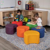 English Elm Commercial Grade Soft Seating Flexible Moon for Classrooms and Daycares - 12" Seat Height ()