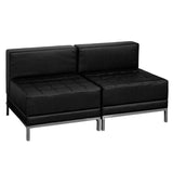 English Elm Commercial Grade Series LeatherSoft Lounge Set, 2 Pieces