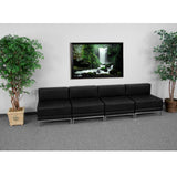 English Elm Commercial Grade Series LeatherSoft Lounge Set, 4 Pieces