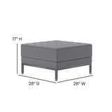 English Elm Commercial Grade Imagination Series Leathersoft Ottoman