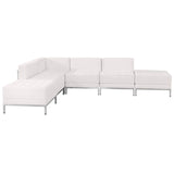 English Elm Commercial Grade Series LeatherSoft Sectional Configuration, 6 Pieces