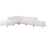 English Elm Commercial Grade Series LeatherSoft Sectional Configuration, 6 Pieces