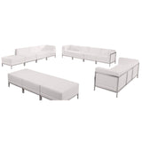 English Elm Commercial Grade Series LeatherSoft Sofa, Lounge & Ottoman Set, 12 Pieces