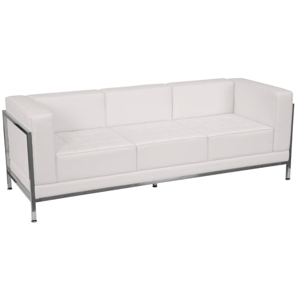 English Elm Commercial Grade Series Contemporary LeatherSoft Sofa with Encasing Frame
