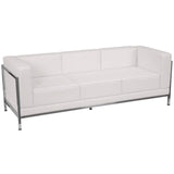 English Elm Commercial Grade Series Contemporary LeatherSoft Sofa with Encasing Frame