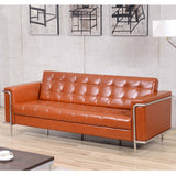 English Elm Commercial Grade Series Contemporary LeatherSoft Sofa with Encasing Frame