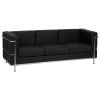 English Elm Commercial Grade Series Contemporary LeatherSoft Sofa with Encasing Frame