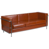 English Elm Commercial Grade Series Contemporary LeatherSoft Sofa with Encasing Frame