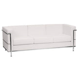 English Elm Commercial Grade Series Contemporary LeatherSoft Sofa with Encasing Frame