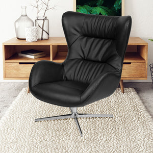 English Elm Commercial Grade Swivel Wing Chair