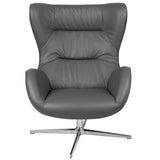 English Elm Commercial Grade Swivel Wing Chair