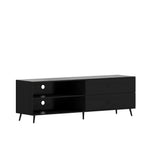 English Elm 65" Mid Century Modern TV Stand for up to 60" TV's with Adjustable Shelf and Storage Drawers,