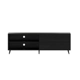 English Elm 65" Mid Century Modern TV Stand for up to 60" TV's with Adjustable Shelf and Storage Drawers,