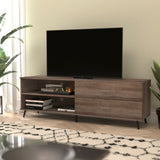 English Elm 65" Mid Century Modern TV Stand for up to 60" TV's with Adjustable Shelf and Storage Drawers,