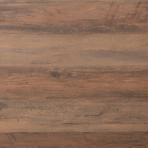 English Elm Modern Farmhouse Wooden 3 Tier End Table with Black Metal Corner Accents and Cross Bracing,