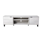 English Elm 70" Mid Century Modern TV Stand for up to 60" TV's with Adjustable Shelves and Dual Storage Compartments,