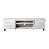 English Elm 70" Mid Century Modern TV Stand for up to 60" TV's with Adjustable Shelves and Dual Storage Compartments,