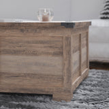 English Elm 35.75" Farmhouse Storage Coffee Table with Hinged Lift Top, Large Coffee Table with Hidden Storage,