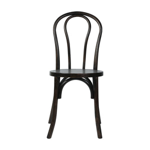 English Elm Commercial Grade Commercial Grade Early American Thonet Style Solid Wood Stackable Dining Chair