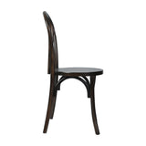 English Elm Commercial Grade Commercial Grade Early American Thonet Style Solid Wood Stackable Dining Chair