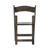 English Elm Commercial Grade Commercial Grade Early American Solid Wood Folding Dining Chair