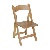 English Elm Commercial Grade Commercial Grade Solid Wood Folding Dining Chair