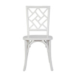 English Elm Commercial Grade Commercial Grade Solid Wood Stackable Dining Chair with Intricate Back Detail