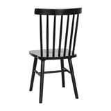 English Elm Commercial Grade - Set of 2 Commercial Grade Windsor Dining Chairs, Solid Wood Armless Spindle Back Restaurant Dining Chairs