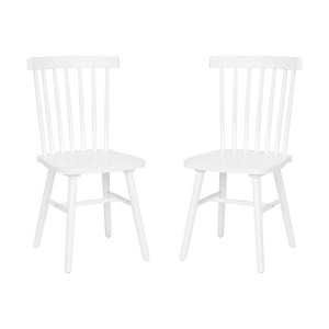 English Elm Commercial Grade - Set of 2 Commercial Grade Windsor Dining Chairs, Solid Wood Armless Spindle Back Restaurant Dining Chairs