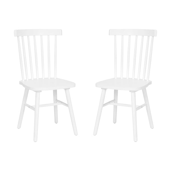 English Elm Commercial Grade - Set of 2 Commercial Grade Windsor Dining Chairs, Solid Wood Armless Spindle Back Restaurant Dining Chairs