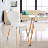 Path Dining Wood Side Chair White EEI-1053-WHI