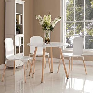 Modway Furniture Track Round Dining Table by Modway - Minimalist Design for Modern Dining Spaces, Easy Assembly EEI-1055-WHI