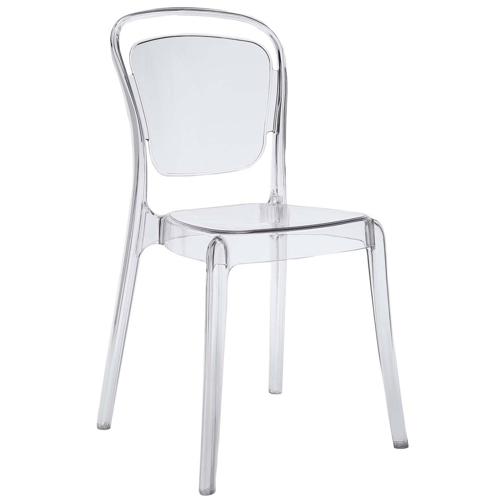 Modway Furniture Entreat Dining Side Chair - Modern Clear Polycarbonate Design for Stylish and Comfortable Dining EEI-1070-CLR
