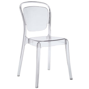 Modway Furniture Entreat Dining Side Chair - Modern Clear Polycarbonate Design for Stylish and Comfortable Dining EEI-1070-CLR