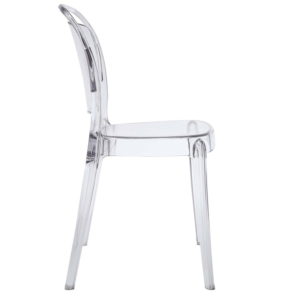 Modway Furniture Entreat Dining Side Chair - Modern Clear Polycarbonate Design for Stylish and Comfortable Dining EEI-1070-CLR